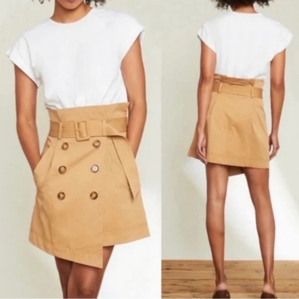 Veronica Beard Mixed Media Dress XL VGUC Khaki white tee